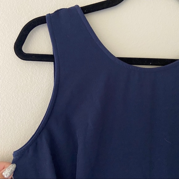 LOVE REPUBLIC Blue Open Back Lace Romper - Picture 2 of 7